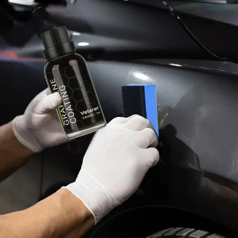 Portátil Auto Car Protective Graphene Coating Agent, Revestimento cerâmico com esponja, Evitar arranhões Chips, 30ml