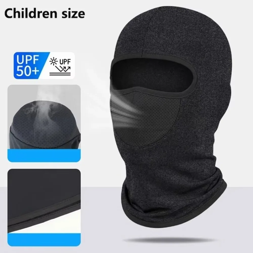 Thin Adjustable Children Balaclava Hat Elastic Ice Silk Sun Protection Mask Neck Cover Windproof Sunscreen Full Face Cover