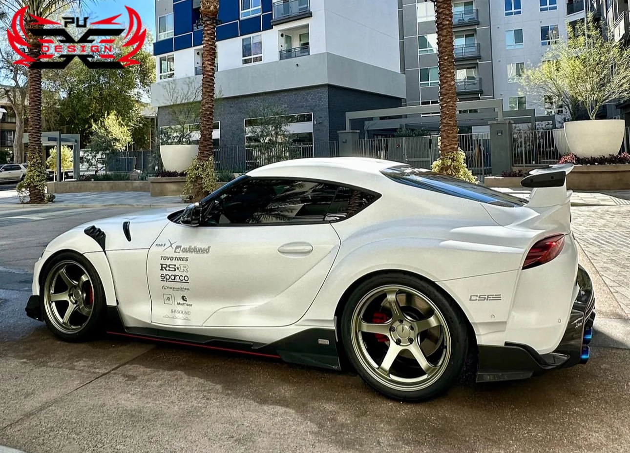 Wholesale For Toyota Gr Supra A90 A91 Mk5 Carbon Fiber Fiber Front Lip Rear Diffuser Spoiler Side Skirts Toms Style Body Kit