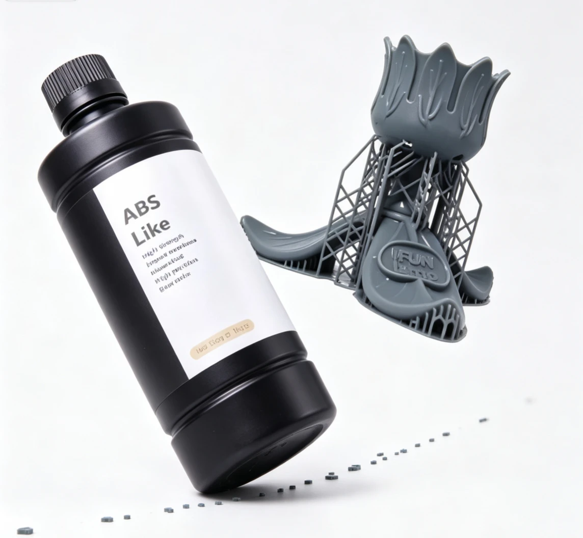 1KG ABS‑Like Photopolymer Resin High Precision High Stability 405nm Light‑Curing Consumable for LCD DLP 3D Printing Equipment