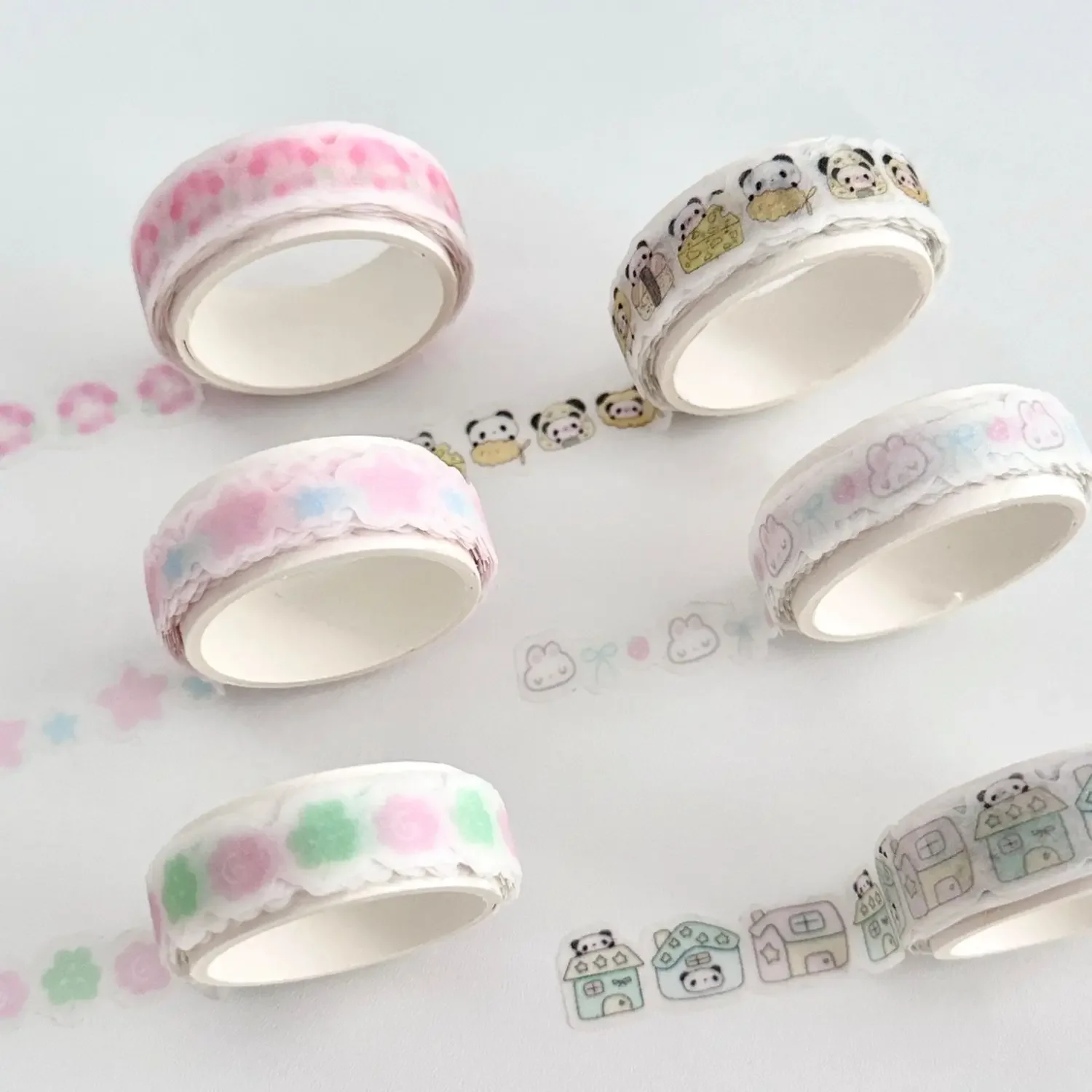 Colorful Strips Cute Stickers Glitter Decorative Graffiti Tape