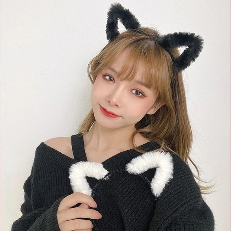 30 Styles Furry Cat Ears Headwear Bows Adorn With Bells Sweet Lamb Ears Headband With Bowknot Cosplay Headpiece Party Supplies