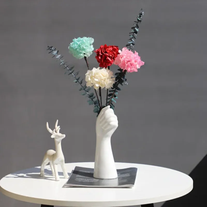 Vase Hand Vases White Arm Dried  Flowers Modern Room Decoration Vintage Decoration Ceramic Vases Office Decor Jarrones ваза