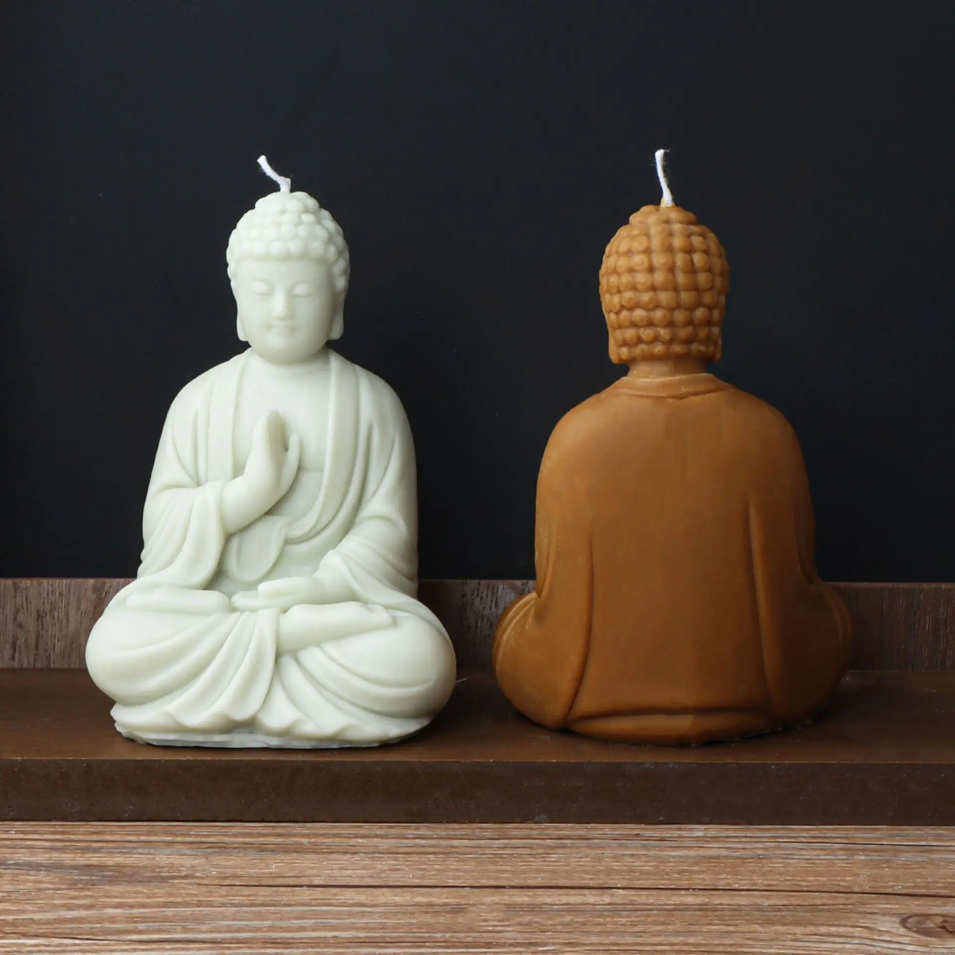 Meditation Buddha Candle Silicone Mold Gypsum form Carving Art Aromatherapy Plaster Home Decoration Mold Gift Handmade