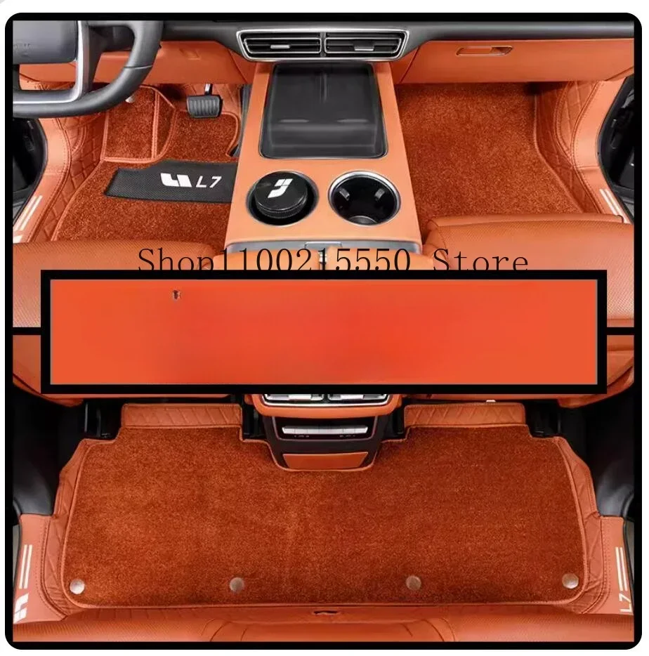 

For LI L7 Lixiang 2023 2024 Car Floor Mats Double Layer Custom Foot Pads Salon Carpet Coverage Interior Accessories