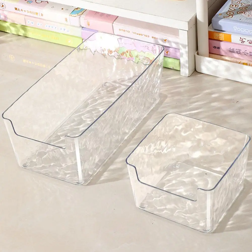 

Water Ripple Storage Box Transparent Drawer Storage Container Modern Simple Style Makeup Stationery Box Cabinet Organizer