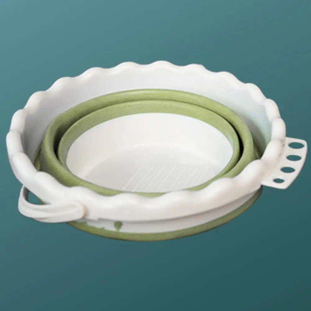 Hold Paintbrush 4 Holes Foldable Design Pen Wash Bucket Household Accessory