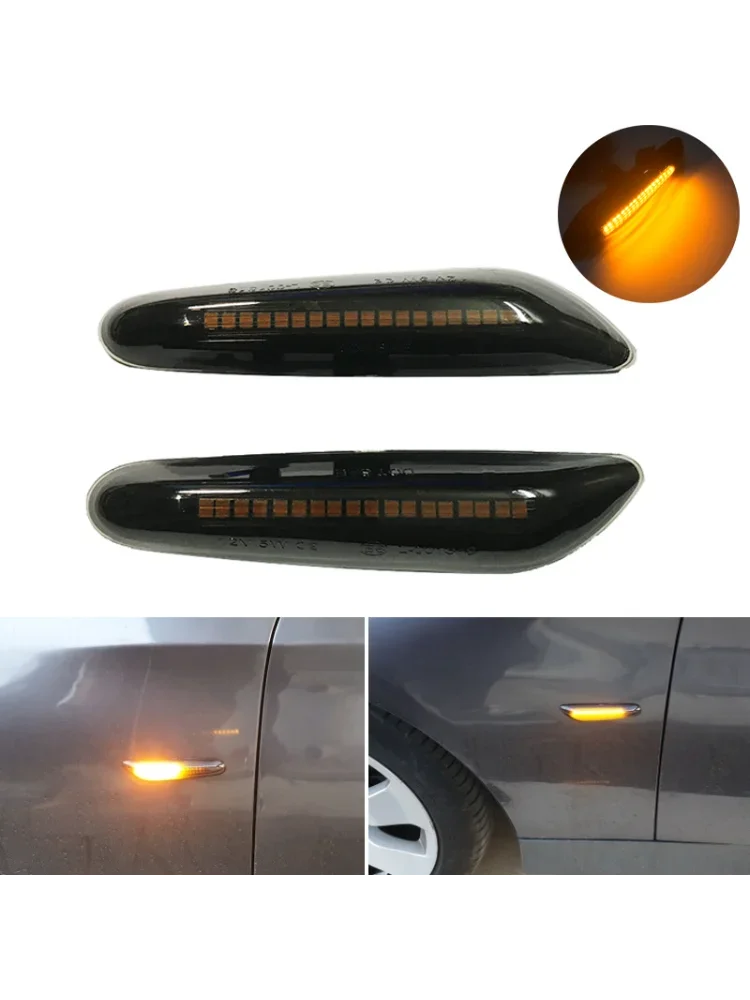 Convient aux feux latéraux BMW, des feux latéraux d'eau courante, des feux de garde-boue noirci