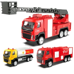 MSZ CCA 1:72 Volvo container truck, fire truck, urban construction vehicl Car Model Acrylic Box Metal Alloy Car Toy Gift Series