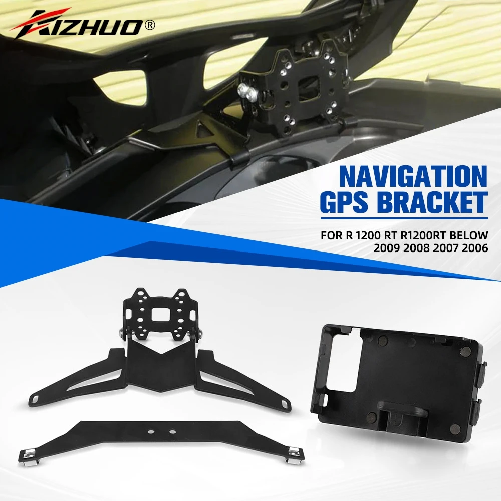 GPS Navigation Bracket Motorcycle Navigator USB Charging Phone Holder For BMW R 1200 RT R1200RT Below 2009 2008 2007 2006