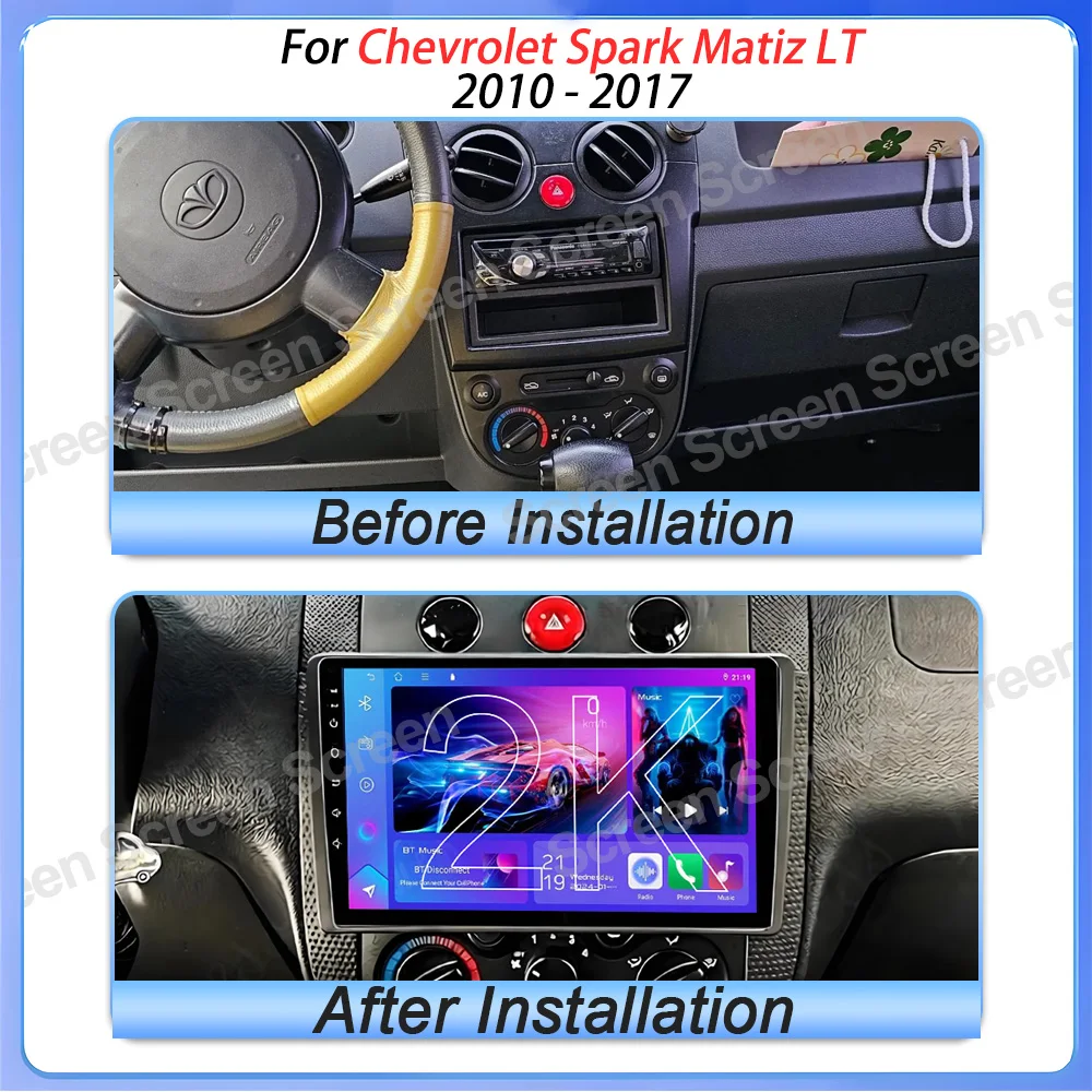Android 16 Car Radio For Chevrolet Spark Matiz LT 2010 2011 2012 2013 2014-2017 GPS Navigation Multimedia Video Player 8 Core 4G