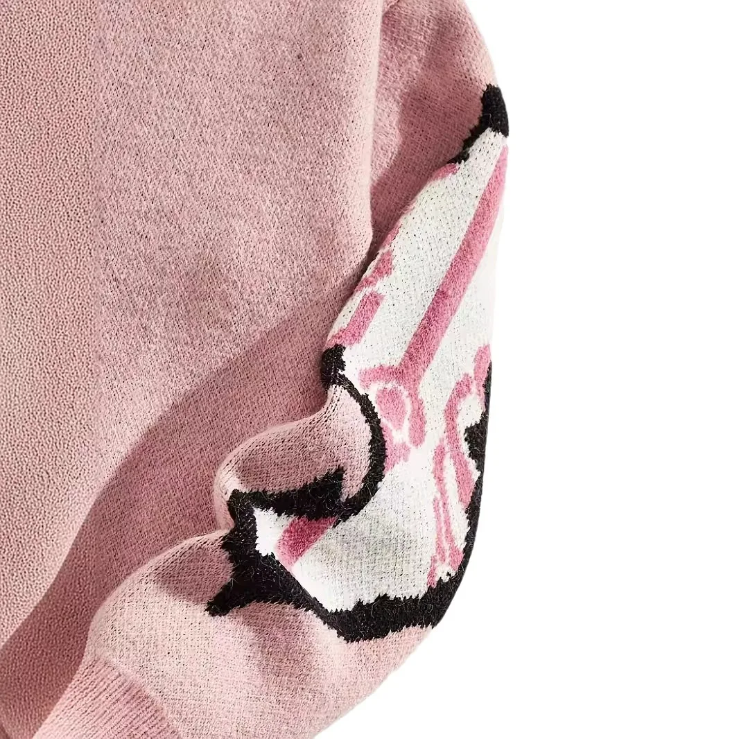 Women's Y2K Sle Off-oulder Knitted Sweater Casual Versatile Autumn Loose Fit Thiened Acrylic Blend Knittedwear
