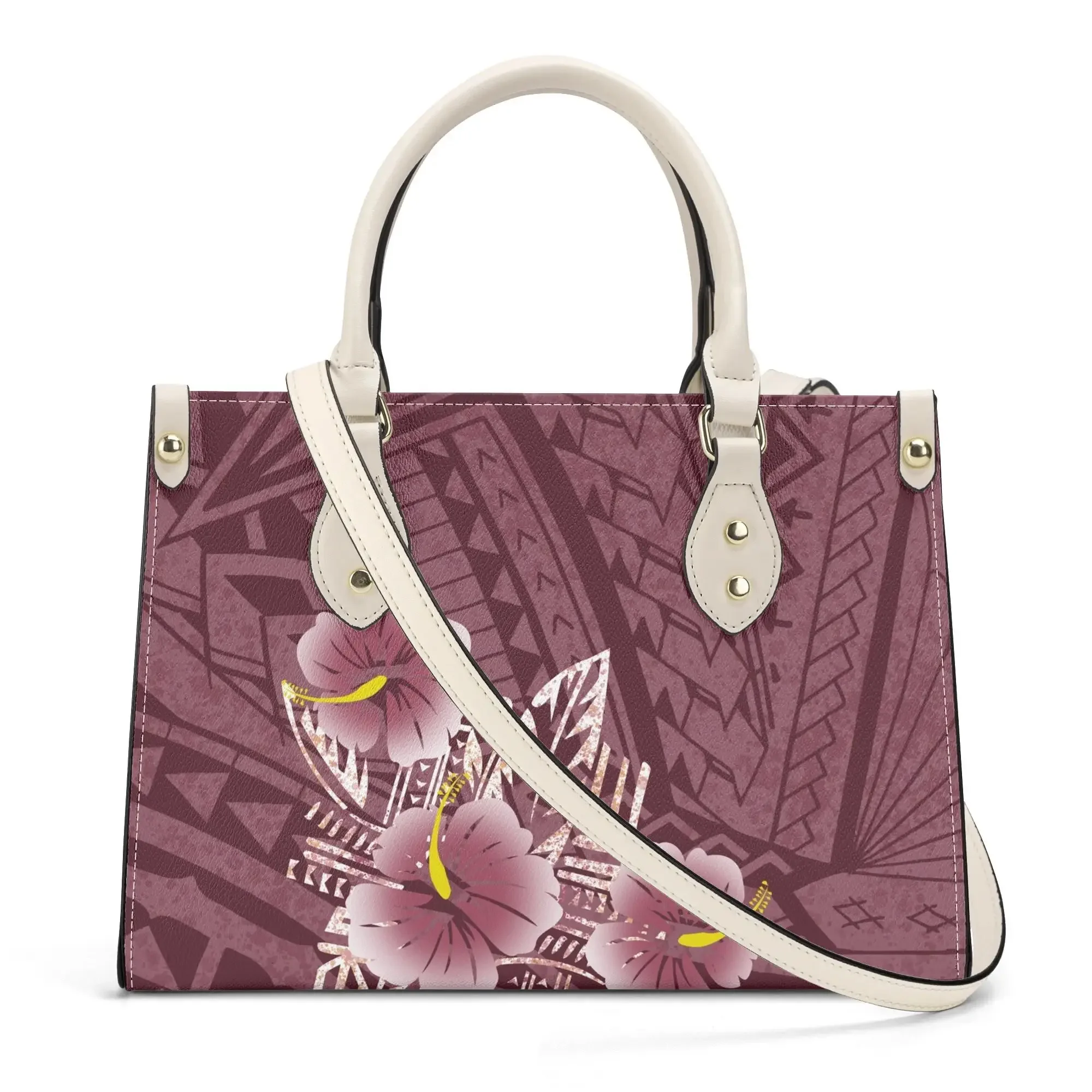 

Новая дизайнерская женская сумка-тоут из ПУ большой вместимости, многофункциональная сумка через плечо с индивидуальным узором в стиле Полинезии/Фиджи