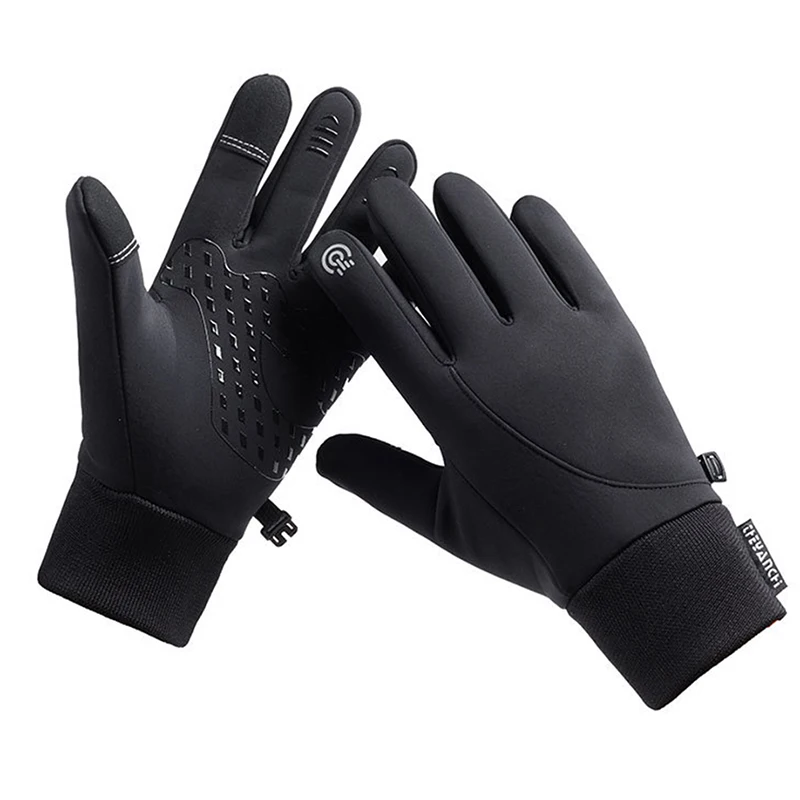 Waterproof Cycling Gloves Winter Touch Screen Bicycle Gloves Outdoor Scooter Riding Motorcycle Bicycle Gloves Warm Winter Bike