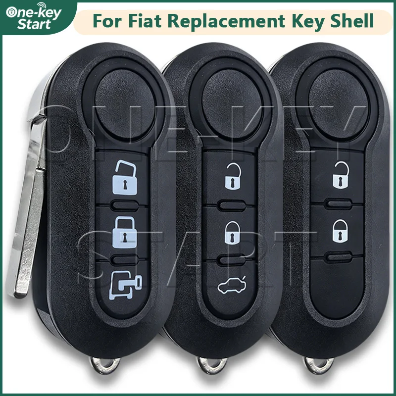 For Fiat 500 500L 500X Grande Punto Fiorino for Citroen Jumper for Peugeot Boxer Car Remote Replacement Key Shell【ONE-KEY START】