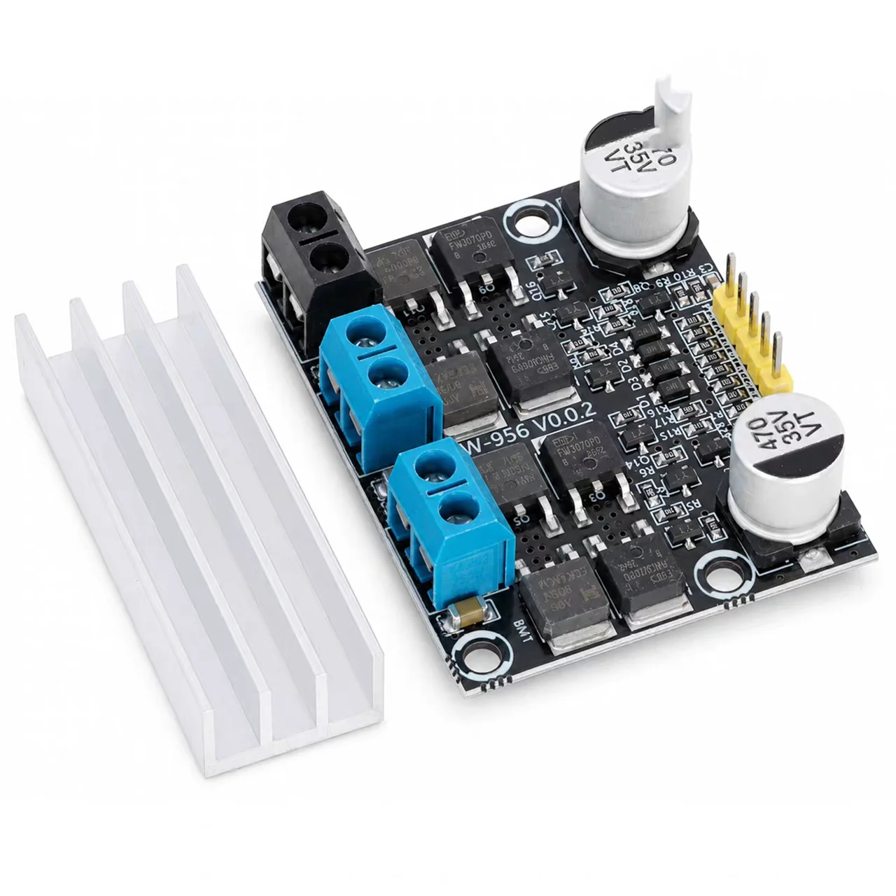 10A dual channel DC motor drive module with forward and reverse PWM speed regulation dimming 3-18V low voltage high current