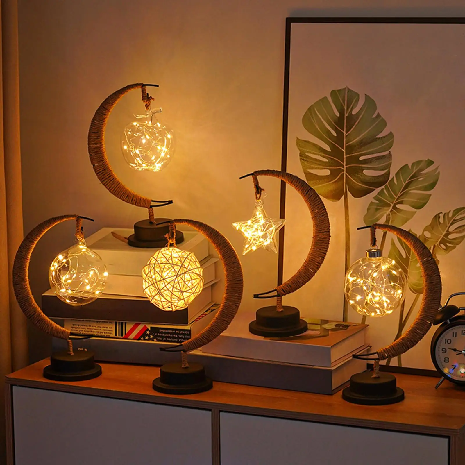 Modern led and table Lamp Lamps USB Fairy Lights Moon Nightlight for Bedside ,Holiday ,Household ,Children Room Decoration