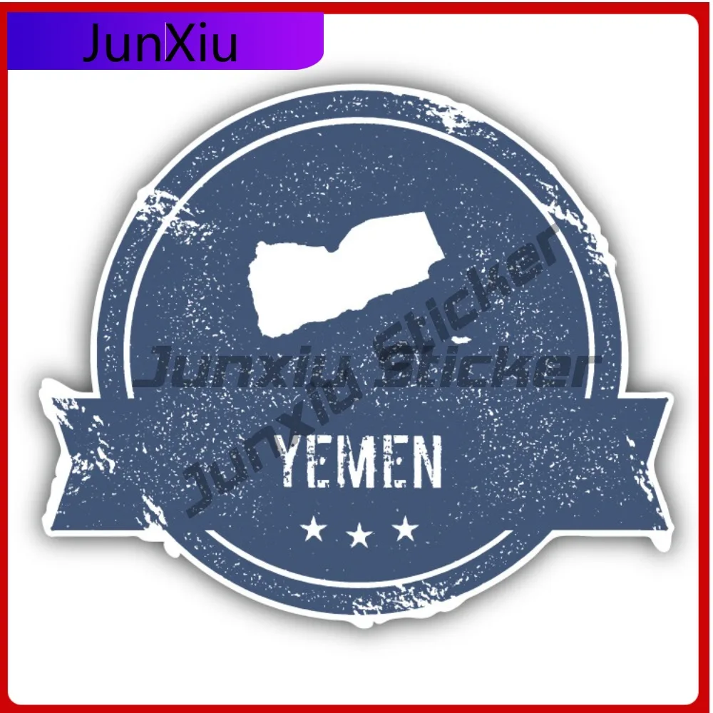 

Yemen Map Creative Sticker Travel Stamp Car Decal Bumper Stickers Funny Style Wall Use For Laptop Surf Car Sticker Accessorie