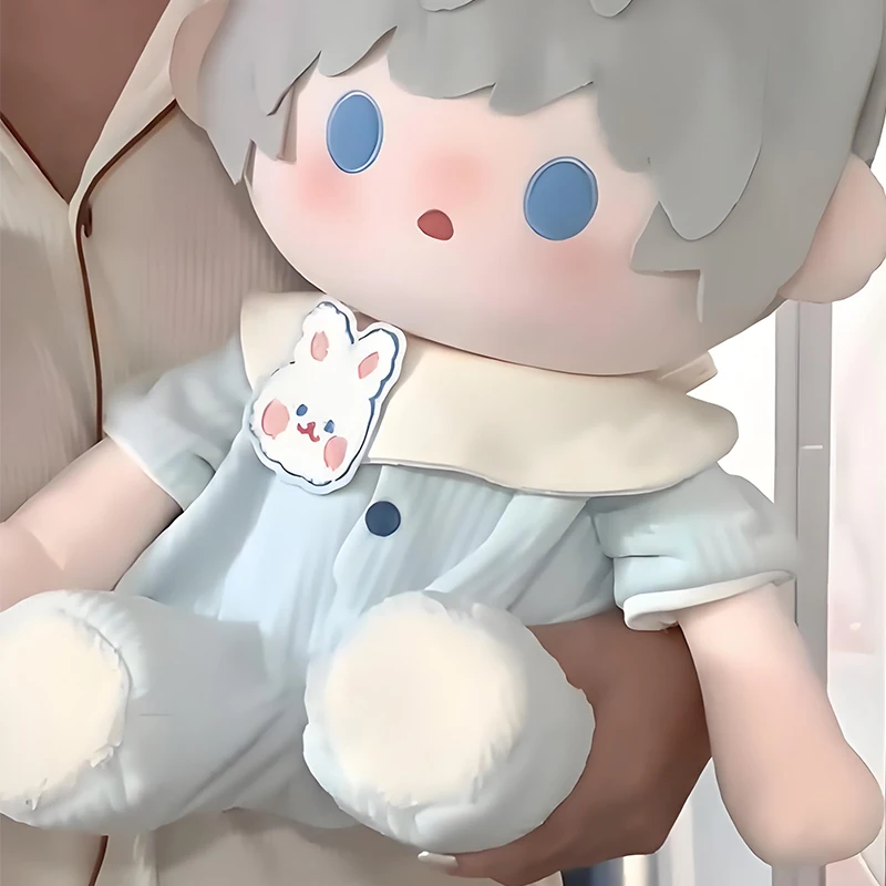 Ropa de muñeca de algodón de 40cm, mono con mangas, pijama de muñeca con postura sentada, sin atributos, traje de repuesto, solo ropa