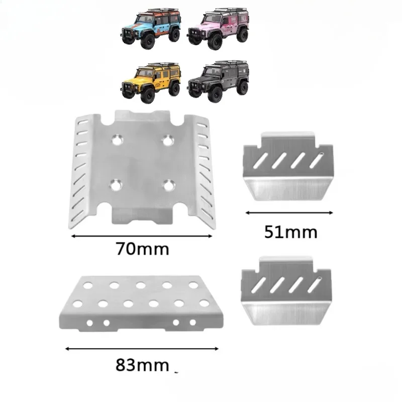 

Stainless Steel Front and Rear Chassis Armor Protector for MJX H8H V1 V2 1/8 RC Car Upgrade Parts Accessories