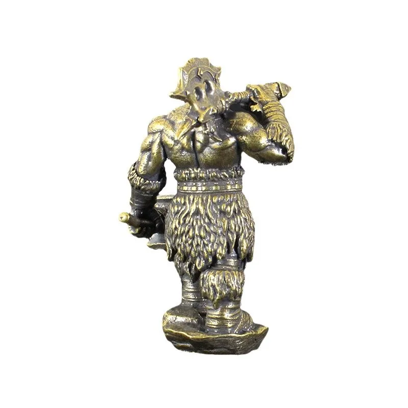Mosiężne figurki wojowników Miniaturowe ozdoby Akcesoria Pulpit Metalowy żołnierz Elementy gry planszowej Kreatywna figurka Artware