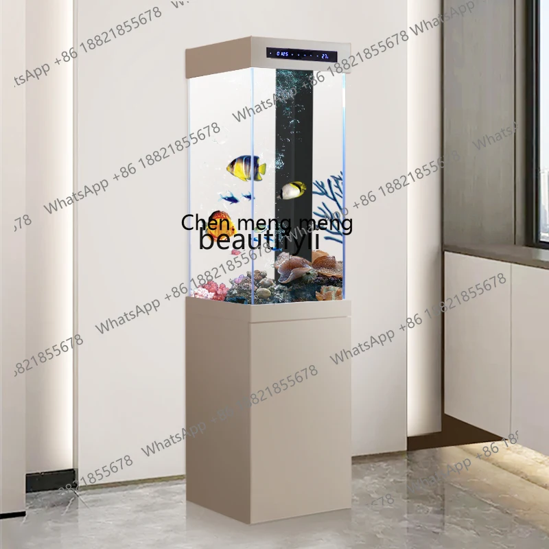 

X Fish Tank Living Room Home TV Cabinet Ecological Bottom Filter Integrated Intelligent Super White Glass