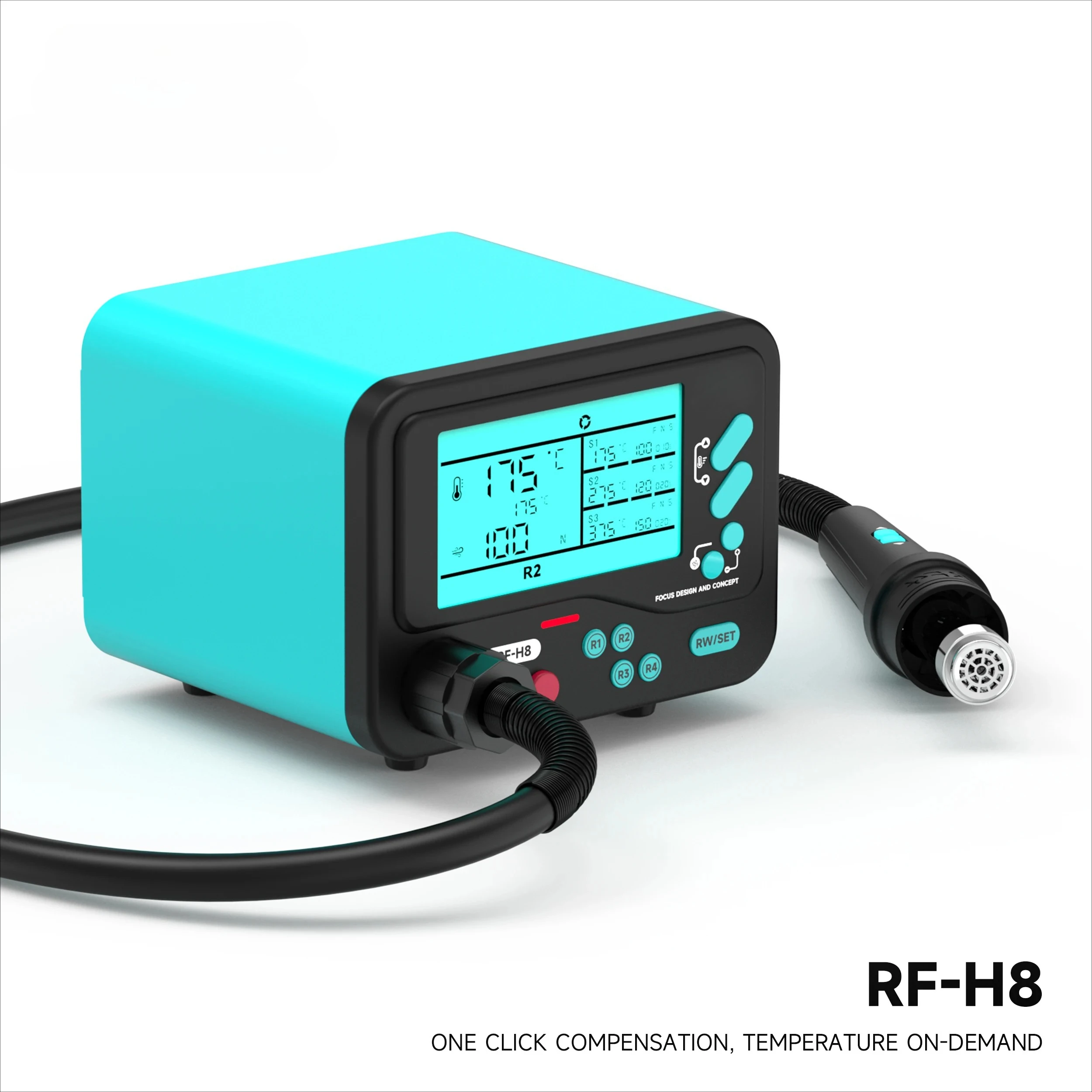 Hot Air Rework Station,Exclusive 4-Channel Memory,Freely Set 3-Stage Temperature Duration For Delicate Components
