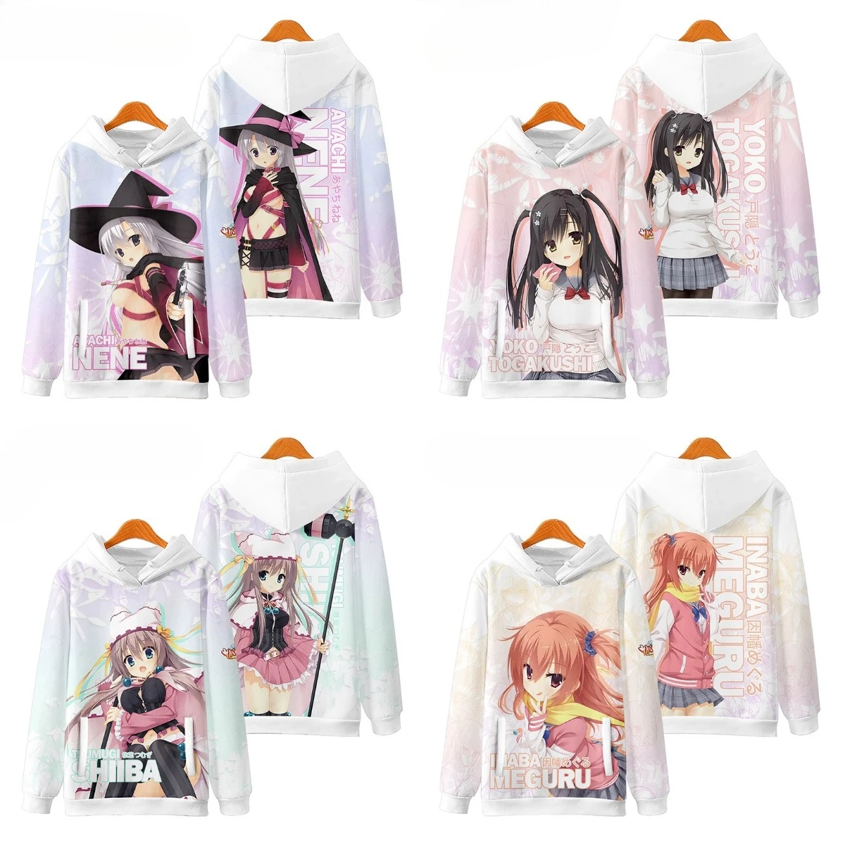 Anime SABBAT OF THE WITCH 3D Print Oversized Women/Men Hoodie Sweatshirt Meguru Inaba Ayachi Nene Cosplay Costumes