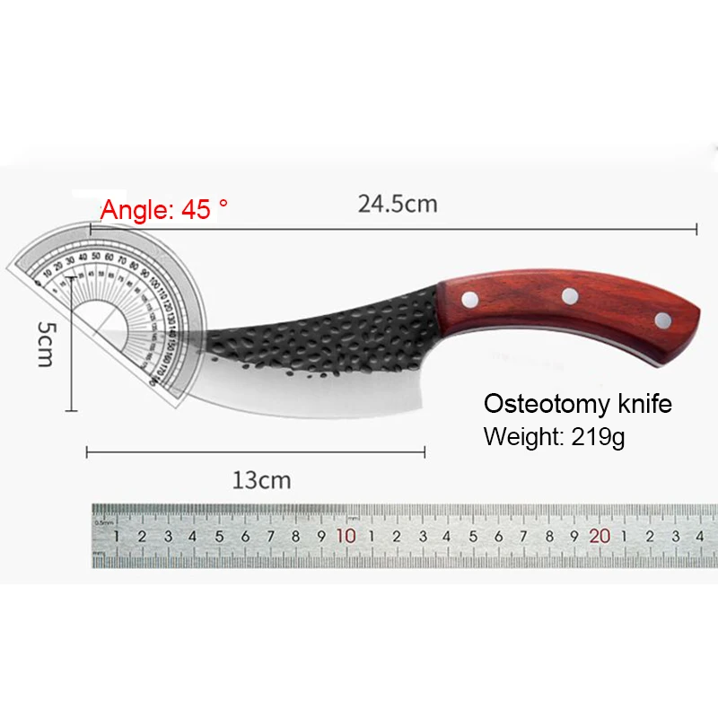 Japanese handmade high carbon steel boning knife, multi - function fish knife, sharp slicing knife, butcher knife, chef knife