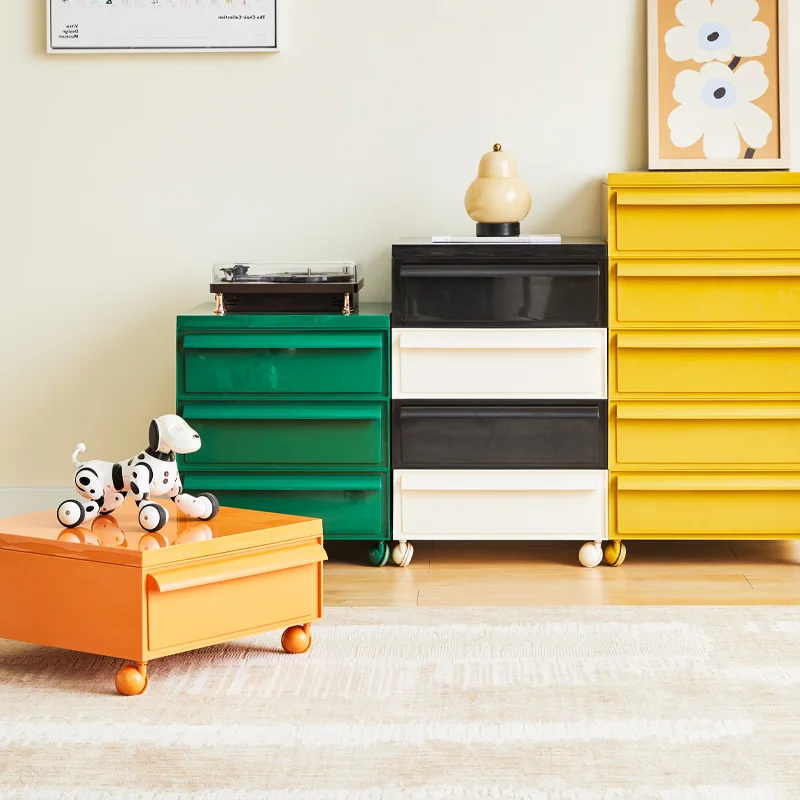 

Customized ins mobile storage, simple and creative small cabinet, panda cabinet, antique bedside table, mini simple side cabinet