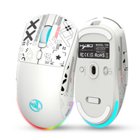 HXSJ T90 RGB Backlit Gaming Mouse Wired 2.4G Bluetooth Wireless New Model 650mAh Battery 500 Million Clicks up to 4000 DPI