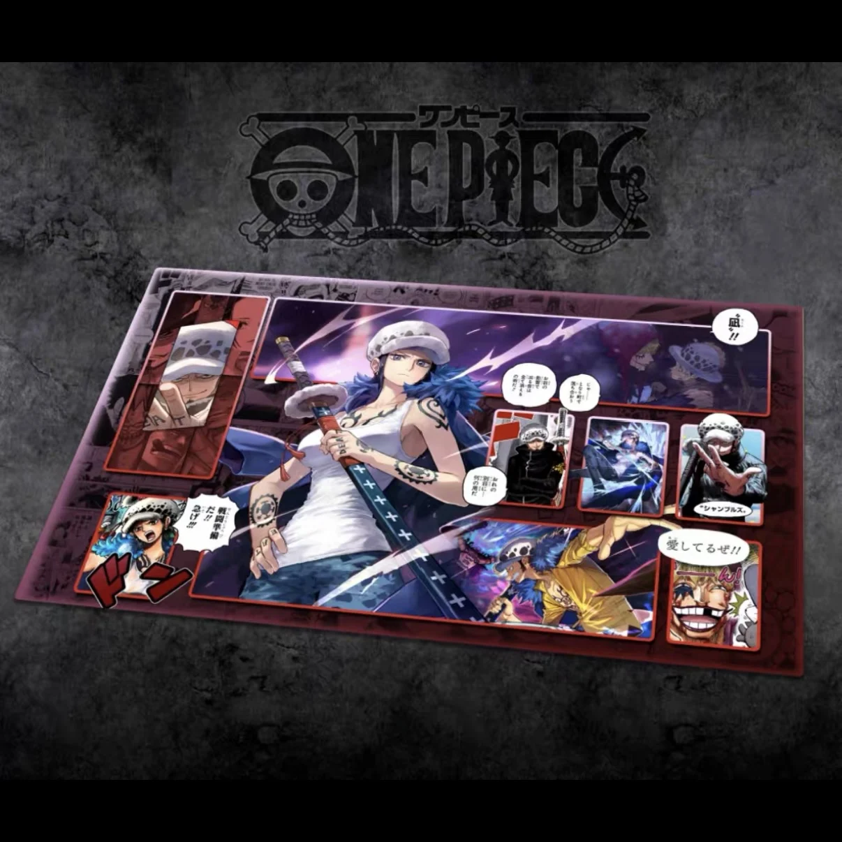 

New One Piece OP14 The Seven Warlords of The Sea Diy Single Player Playmat Dracula Mihawk Bartholomew Kuma Rubber Board Game Mat