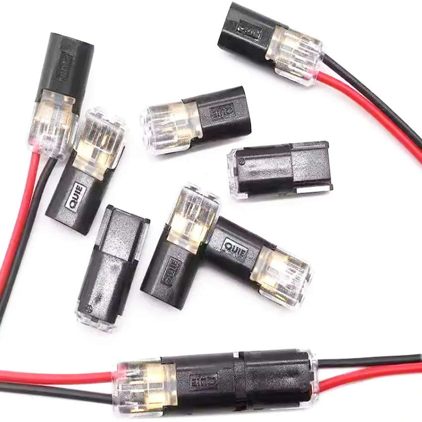 1/2pcs 2pin Pluggable Wire Connector Quick Splice Electrical Cable Crimp Terminals for Wires Wiring 22-20AWG LED Car Connectors