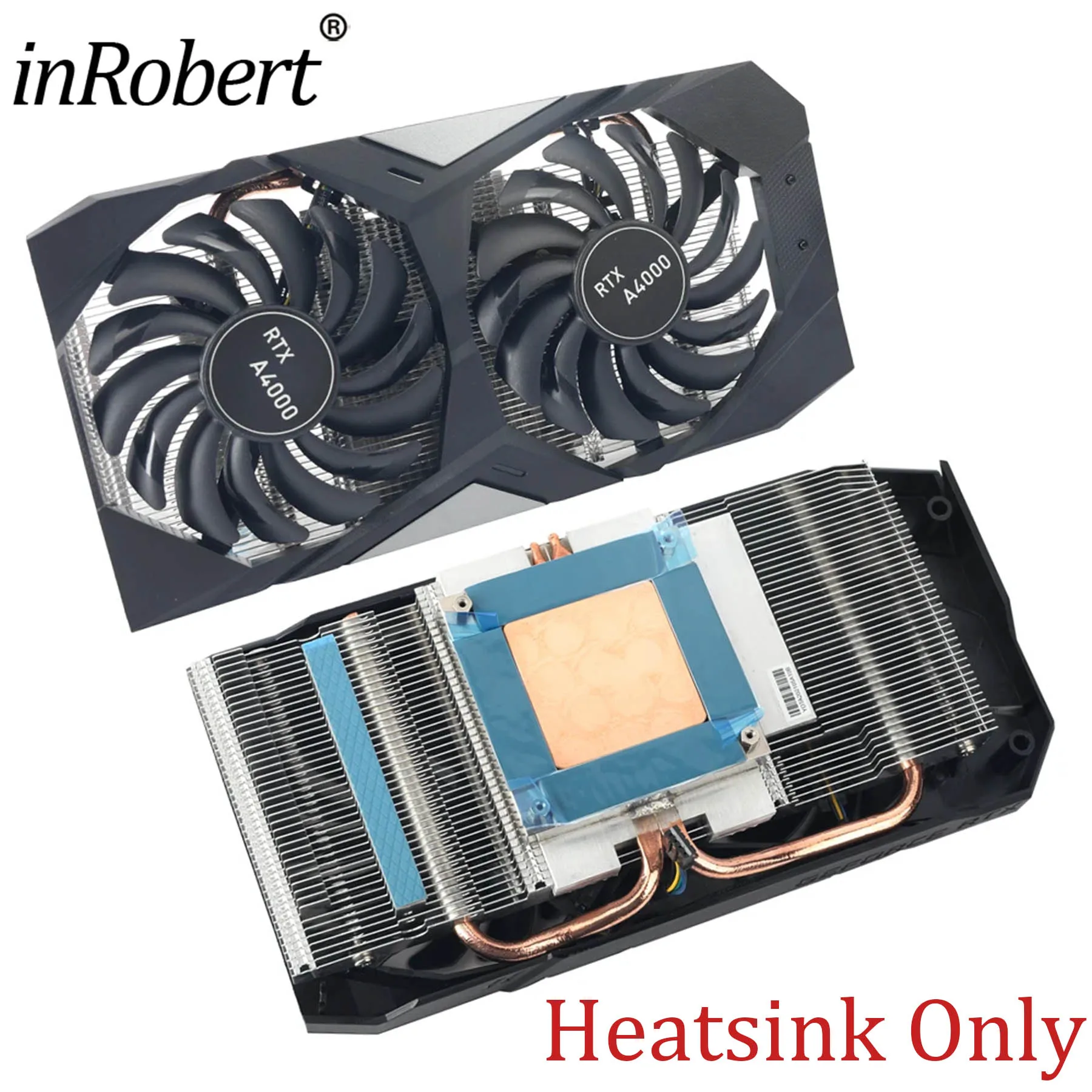 

For Retrofit NVIDIA RTX A4000 Replacement Graphics Card Cooler Heat Sink With Tow Ball Bearing Fan