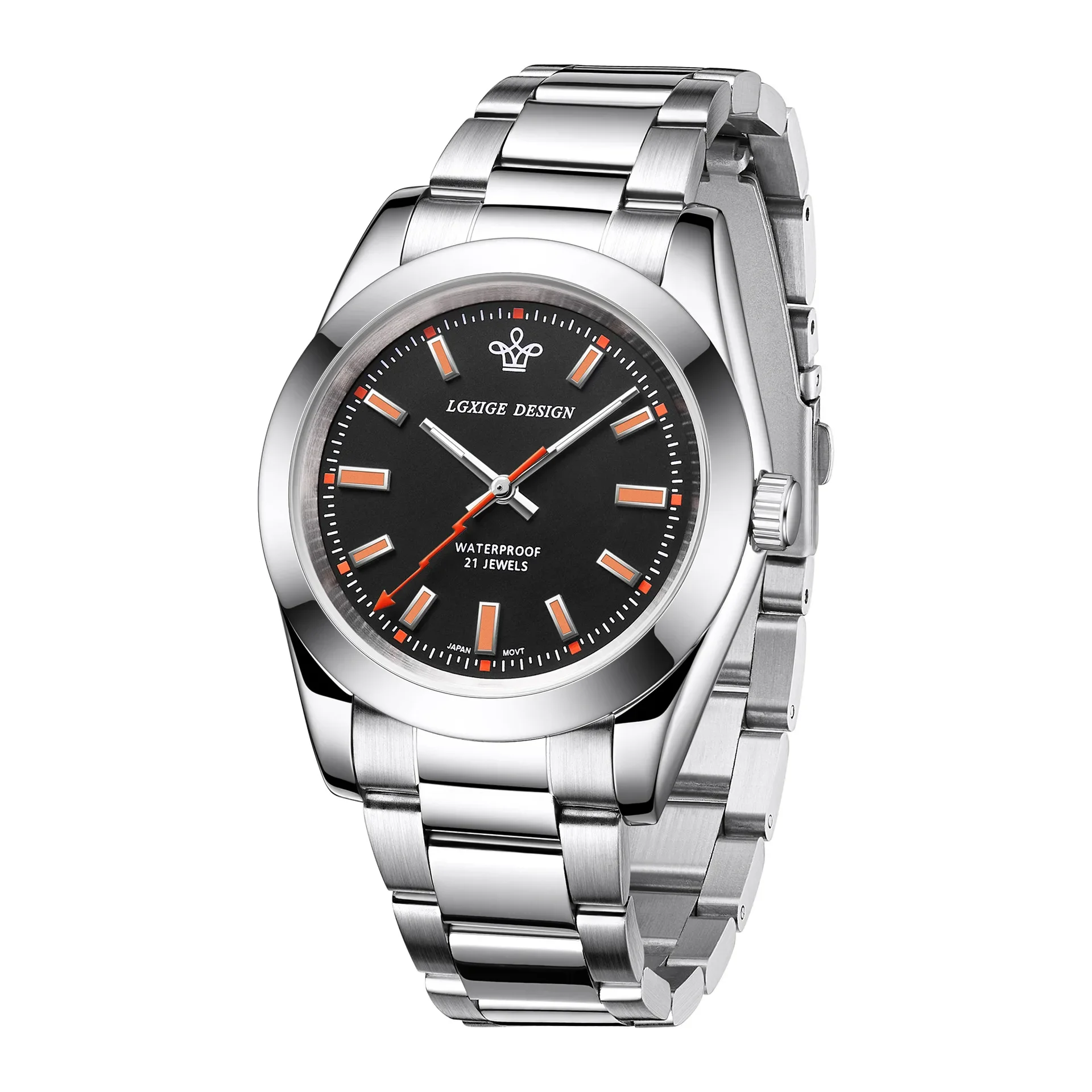 Automatic Movement Vintage Watches For Men Green Sapphire Glass Mechanical Wristwatches Watch Stainless Steel Waterproof 2025