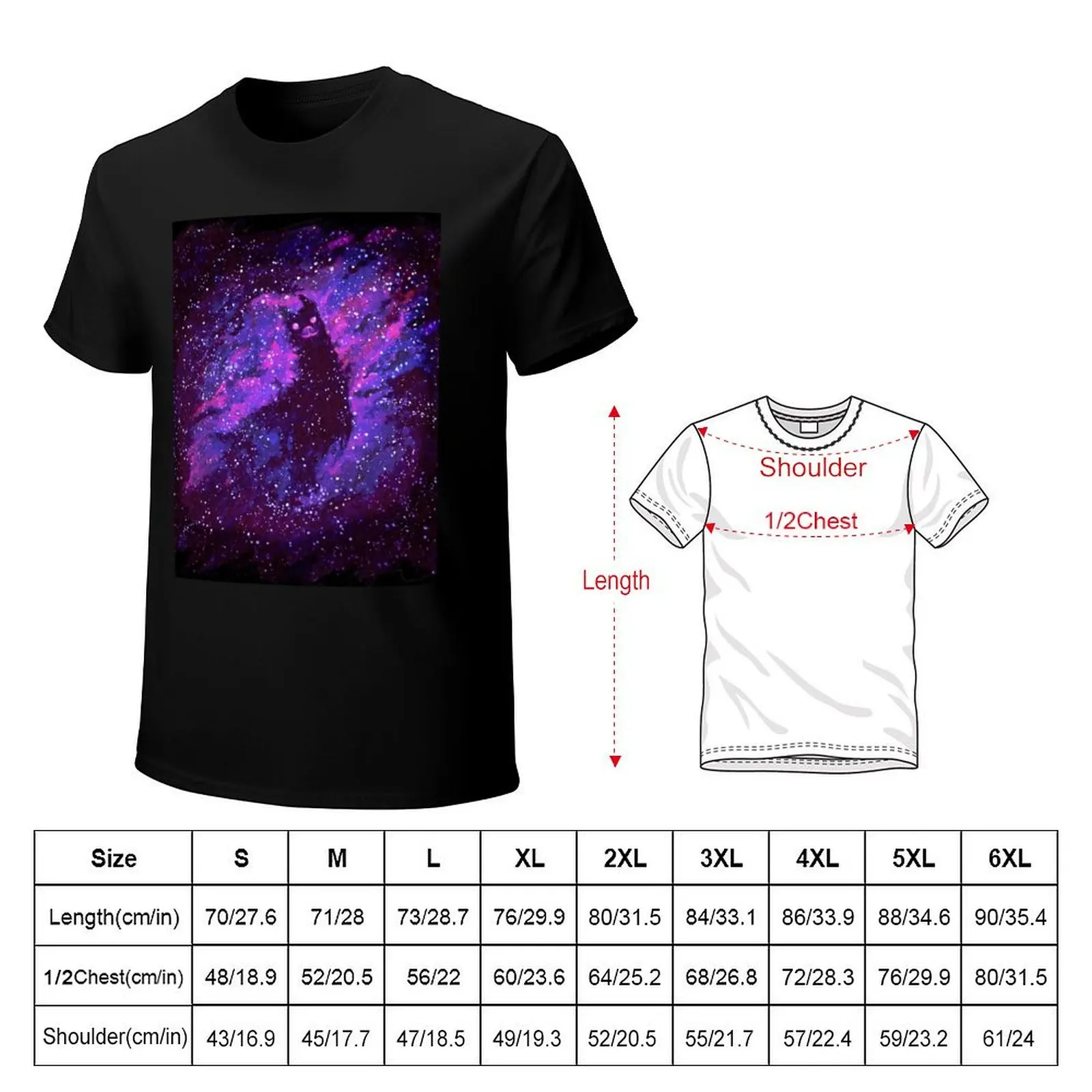 Cosmic Purple Space Llama T-Shirt Moisture Wicking Quick Dry Tee