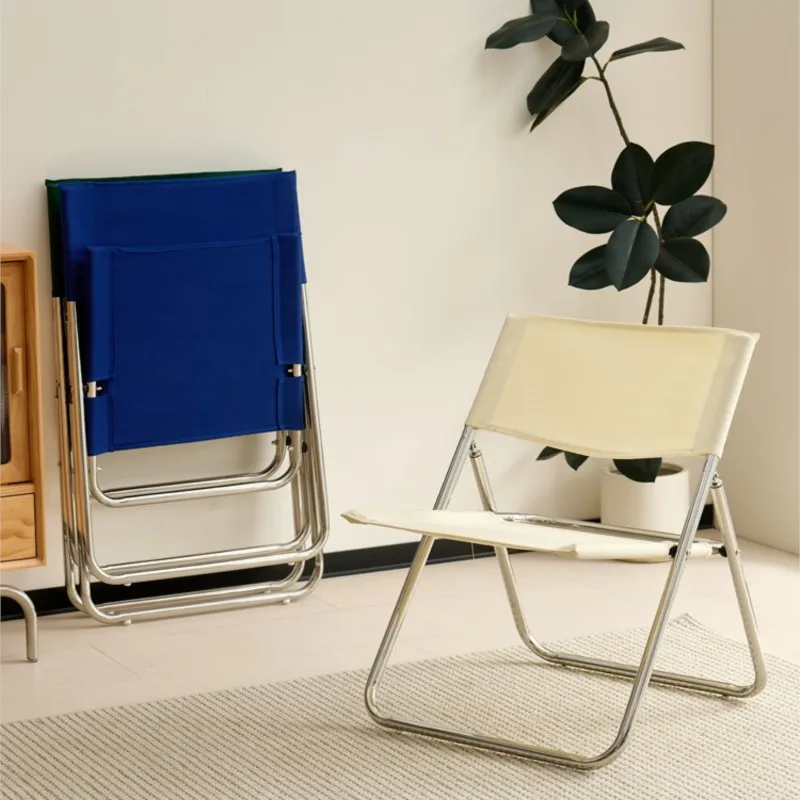 Nordic style casual folding chair single backrest design, suitable for balcony bedroom living room outdoor camping