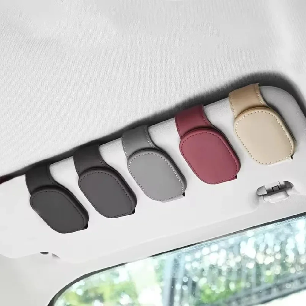 Universal Car Auto Sun Visor Glasses Box Sunglasses Clip Card Ticket Holder Stand Fastener Pen Case Eyeglasses Car Accessories image 2