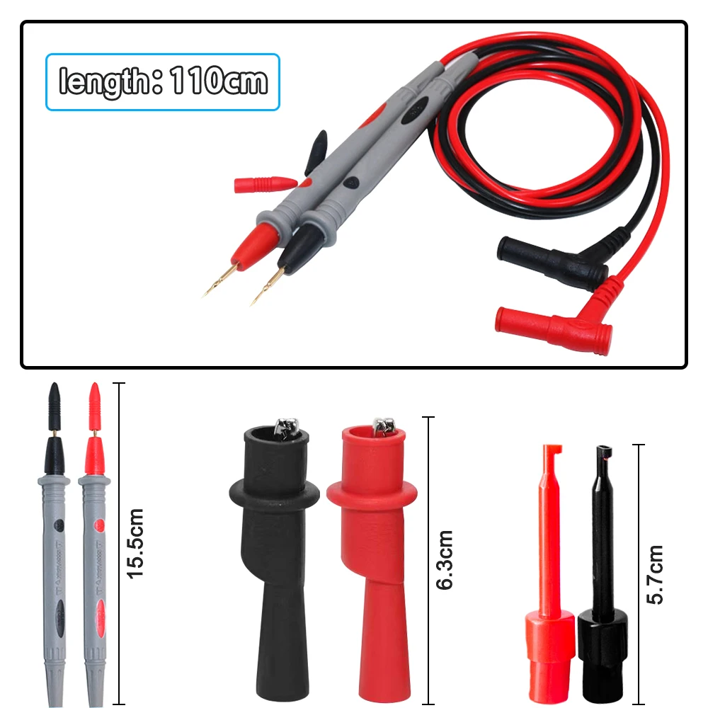 Universal Probe Test Leads Pin for Digital Multimeter Needle Tip Multi Meter Wire Pen Cable Voltmeter Silicone Tester 20A