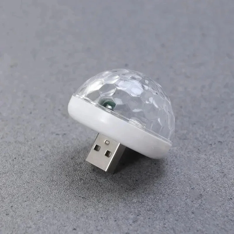 1-6Pcs Mini USB Disco Ball Light Rgb LED Party Decoration For Home Dance Floor Small Private Party Stage