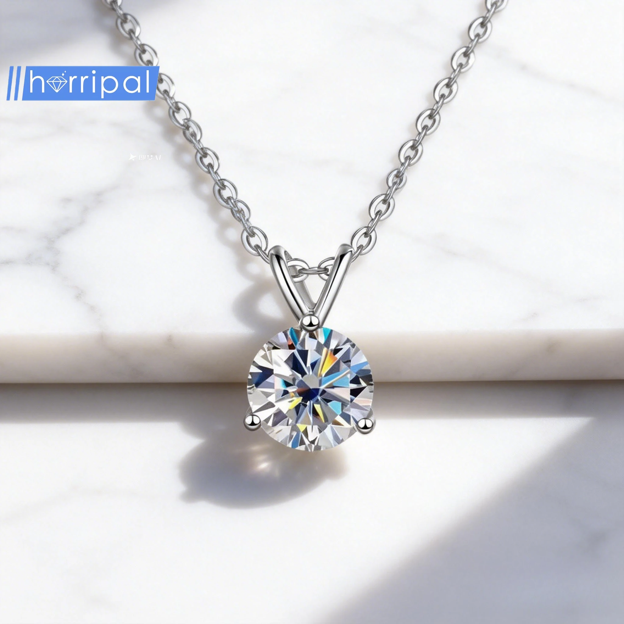 

Серебряное колье S925 с муассанитом, простое и универсальное, с подвеской в виде кроличьих ушек на трех крапанах, цветная цепочка на ключицу с муассанитом