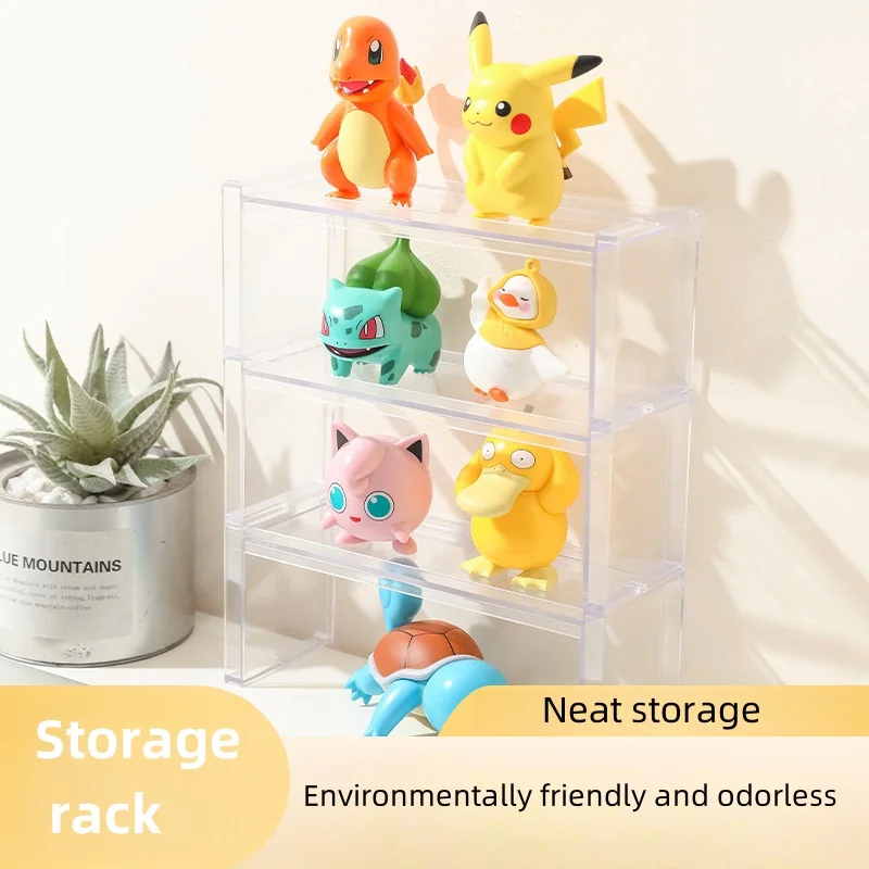 Desktop storage rack, plastic stacked lipstick stationery, home and daily use blind box sorting layer rack, bathroom storage rac