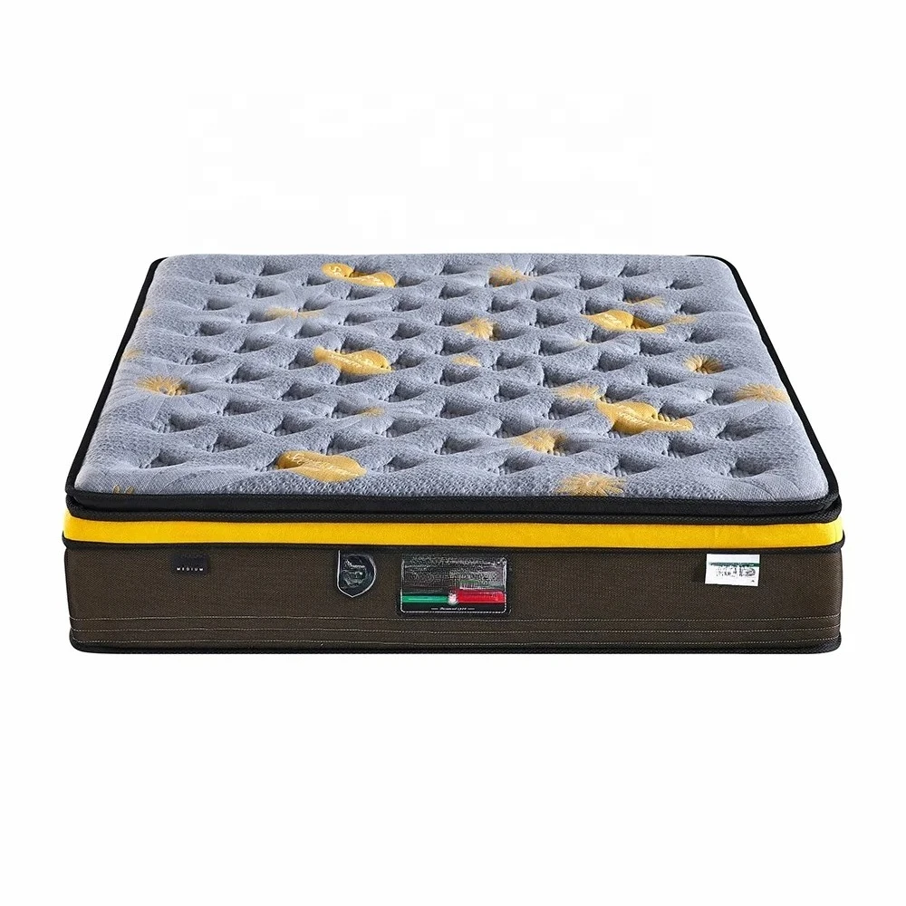

Pillow Top Double Mattress Anti-bacterial Bamboo Charcoal Memory Foam Mattress 13 Inch Thickness Latex Hybrid Mattress
