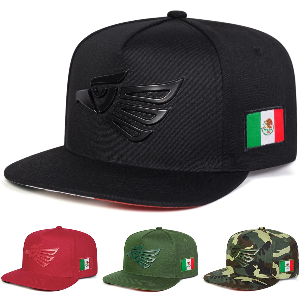 Unisex Eagle Head Embroidery Hip-hop Hats Spring and Autumn Outdoor Adjustable Casual Baseball Caps Sunscreen Hat