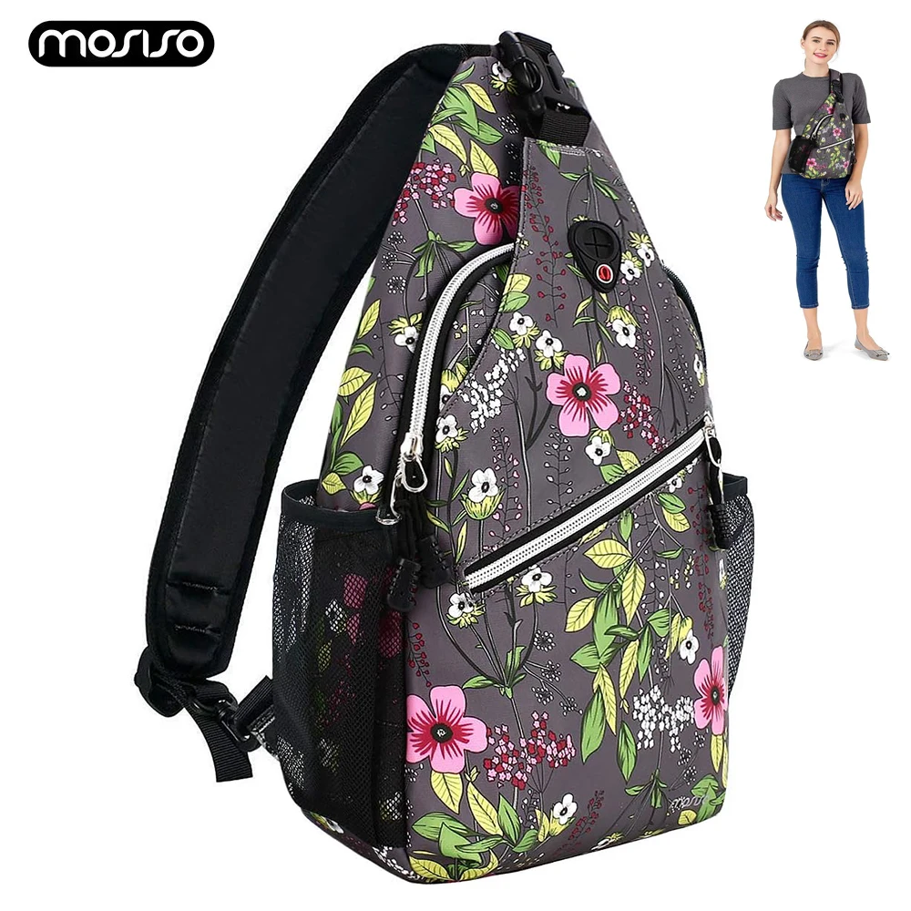 Sling Backpack Chest Bag Multipurpose Crossbody Shoulder Bag Travel Hiking Daypack Casual Hip Hop for Men's Women Man Unisex