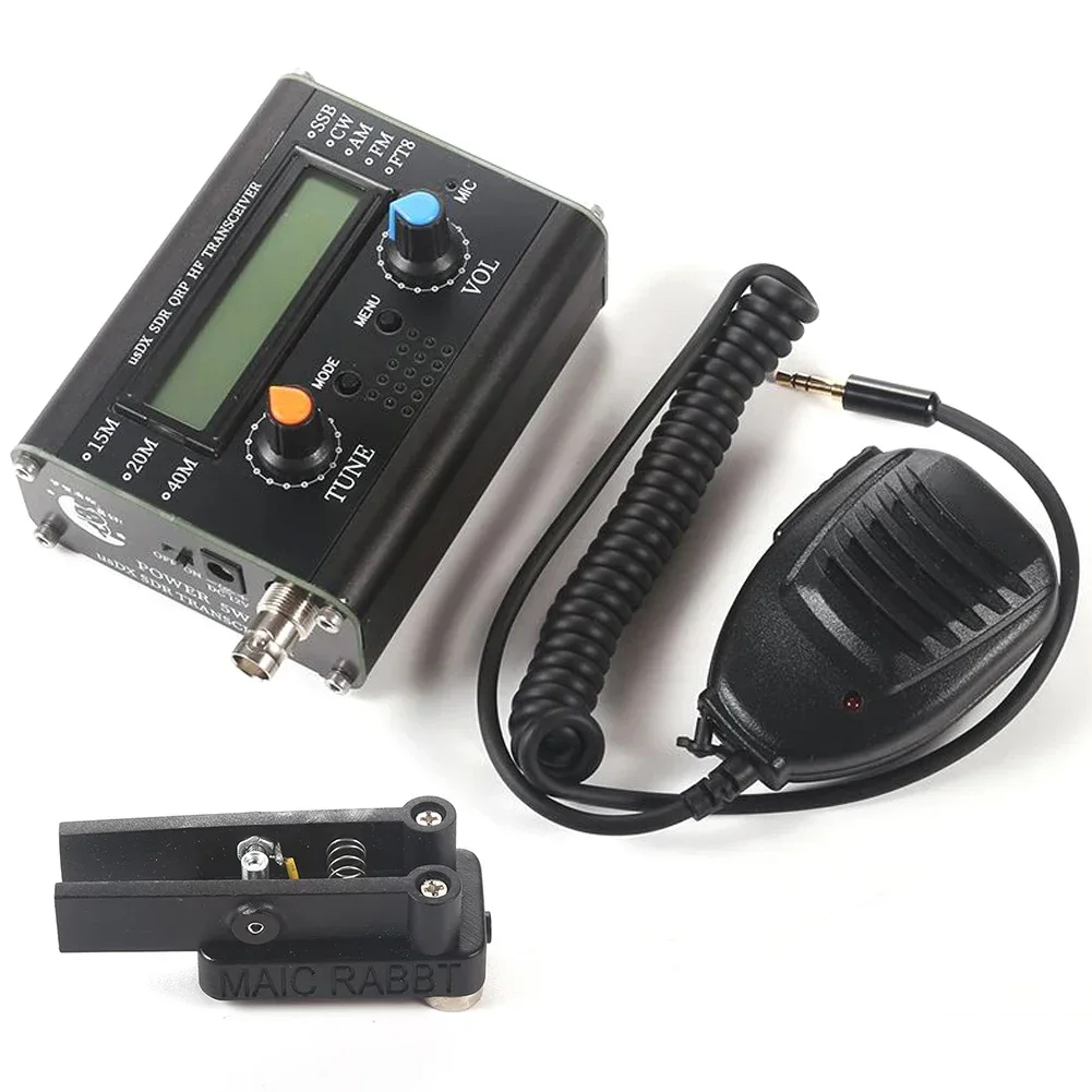 

5W usDX SDR QRP Transceiver QCX-SSB to SSB 3-Band All Mode High Frequency Transceiver with Handheld Microphone