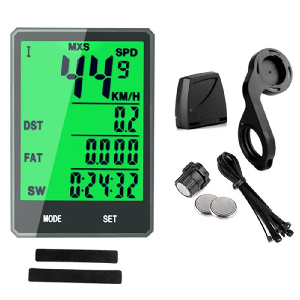 

Водонепроницаемый велосипедный компьютер, велосипедный спидометр для езды на велосипеде, ночная езда, ЖК-дисплей с подсветкой, цифровой экран с большими номерами