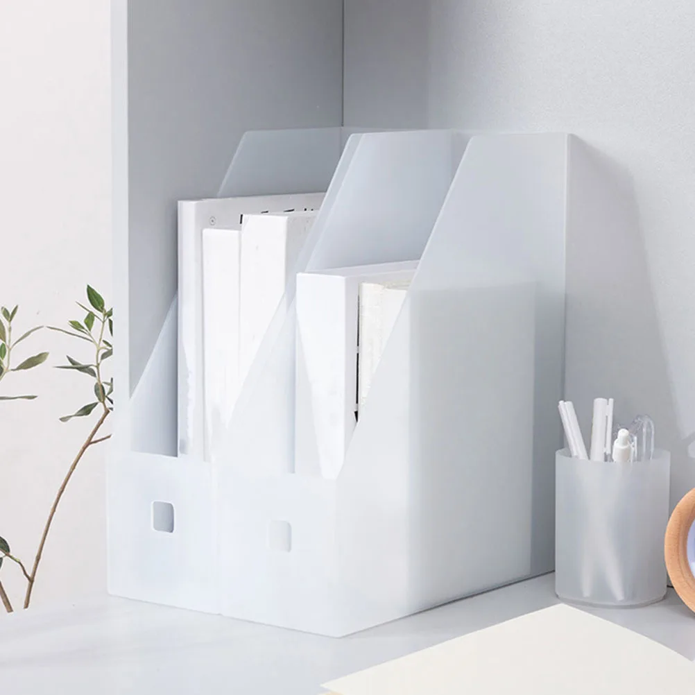 

3Pcs Desktop File Organizer Rack - Premium Document Storage for Office School Use Vertical Magazine Holder and Book Stand with