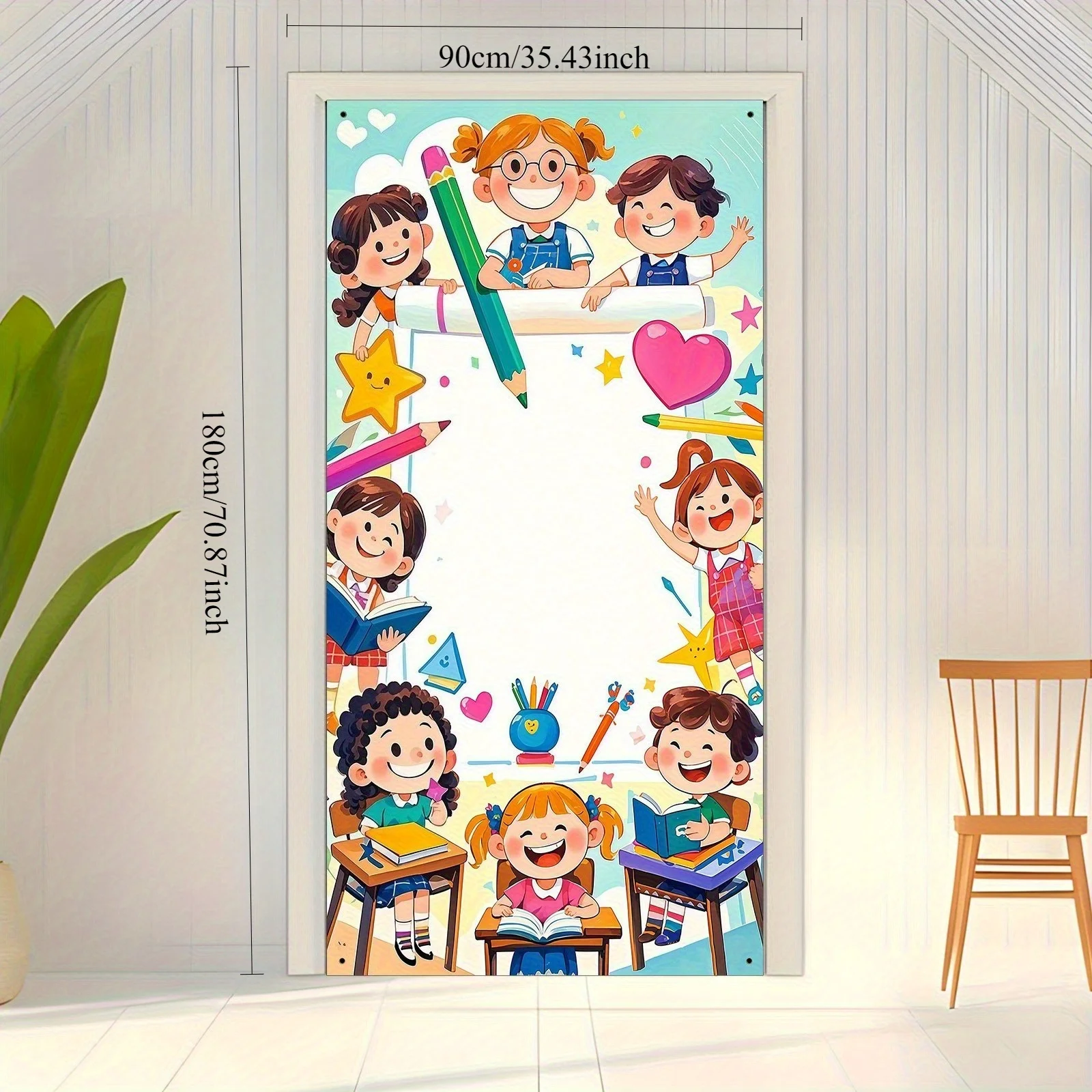 1 Party Door Banner for Schools and Homes The Blank Area in The Middle Can Be Used To Write Blessings or Names Photo Backgrounds