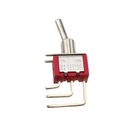 Toggle Switch 5PCS MTS-102/C4 Bent Foot 3Pin 2Position Electronic Switch ON-ON 2A 250V AC 5A 120V AC Rocker Switch